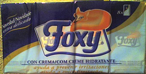 Pañuelos de papel Foxy con crema hidratante