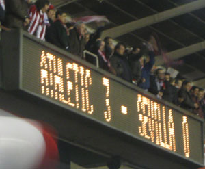 Athletic 3 - Sevilla 0, marcador final