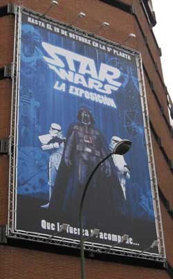 Cartel exposición sobre Star Wars en Madrid