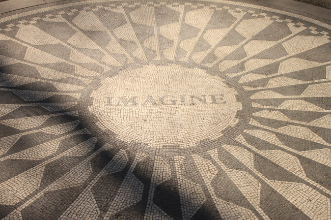 ...Imagine all the people living life in peace...